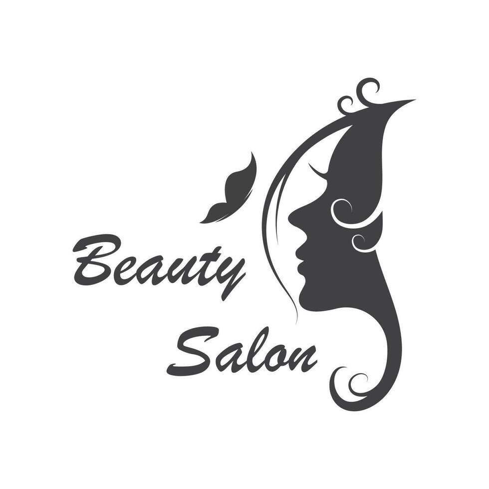 beauty face woman vector illustration template