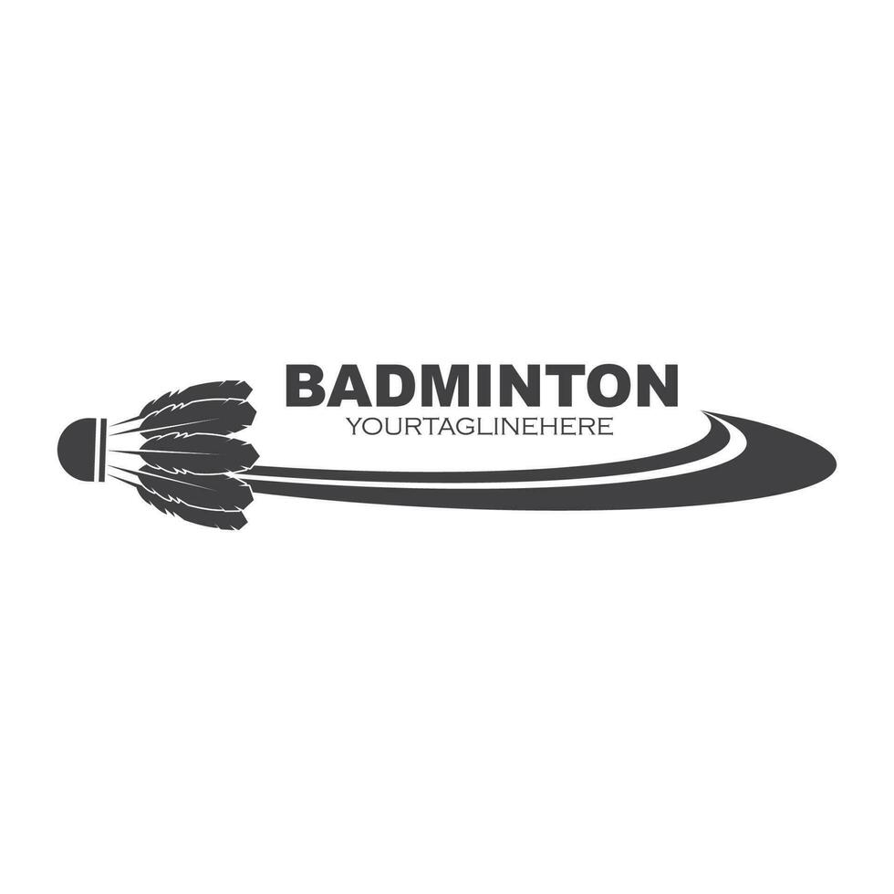 shuttlecock vector icon logo illustration design
