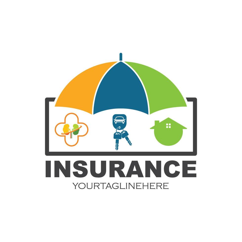 umbrella vector logo icon of insurance property design