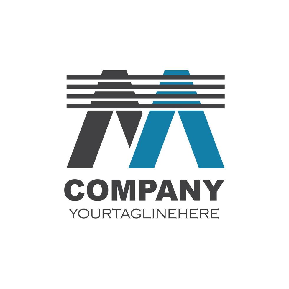 M letter logo icon illustration vector
