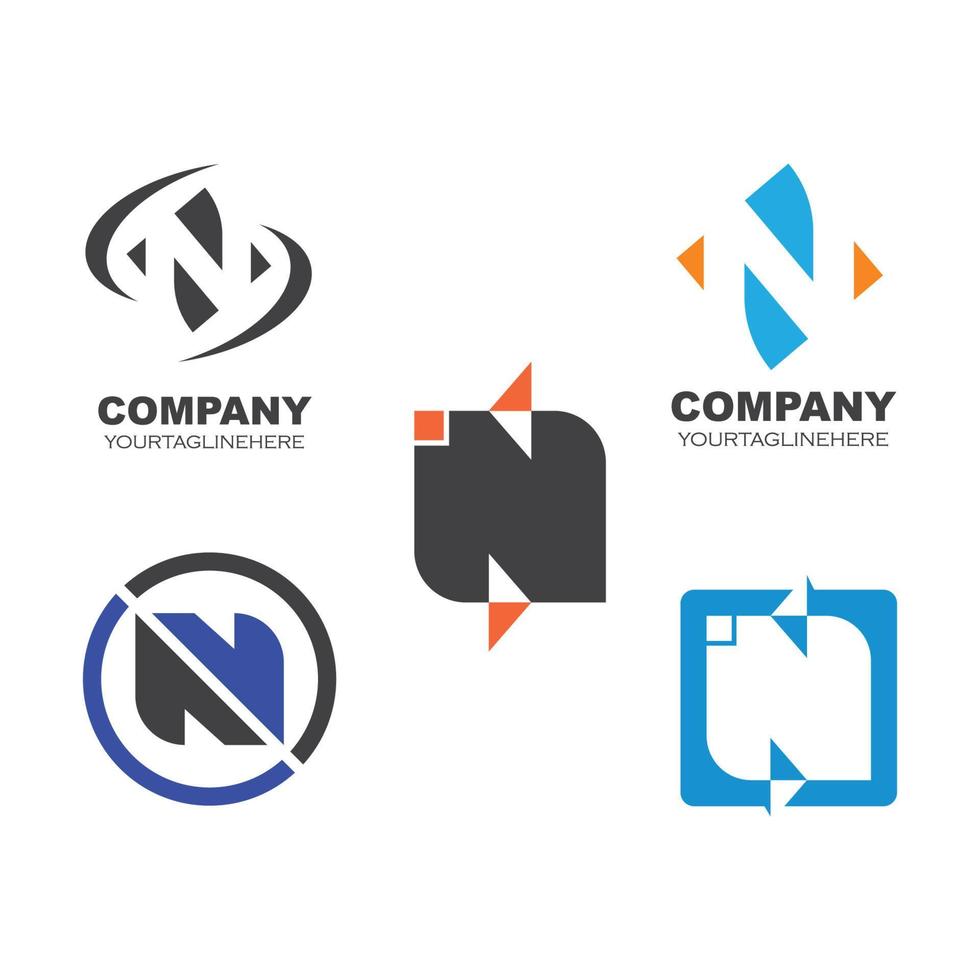 N letter company  logo icon vector