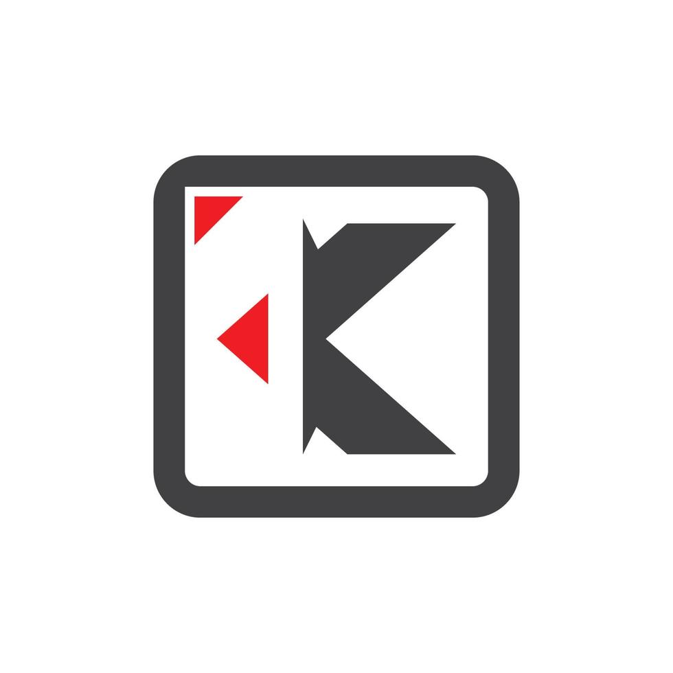 k letra icono logo vector ilustración