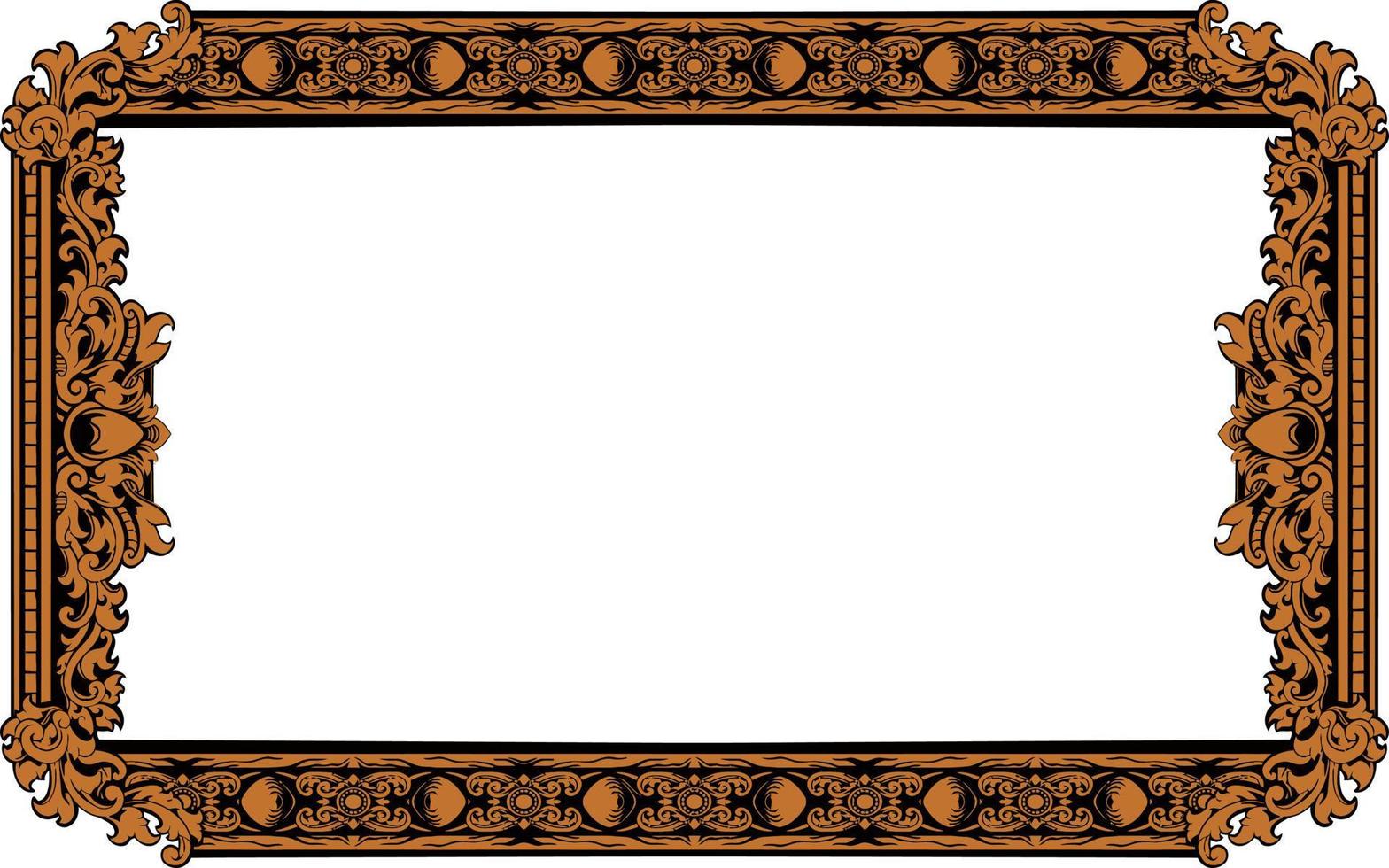 romantic classic engraved frame vector design