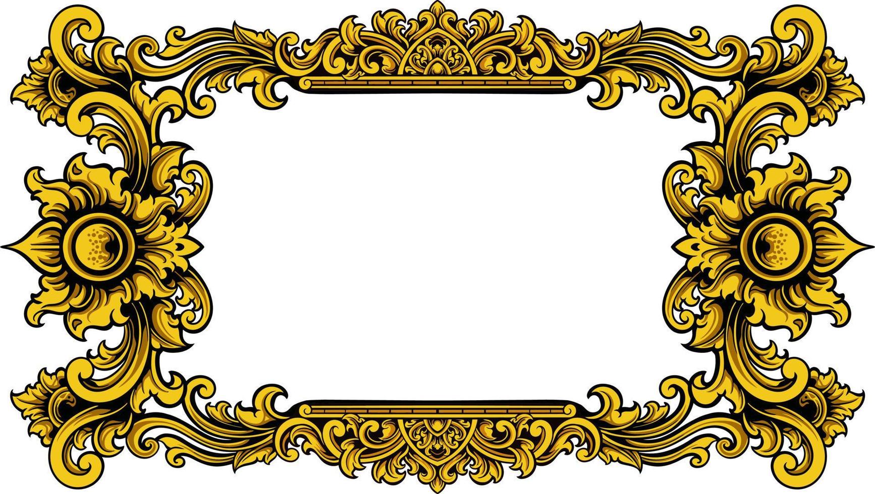 romantic classic engraved frame vector design
