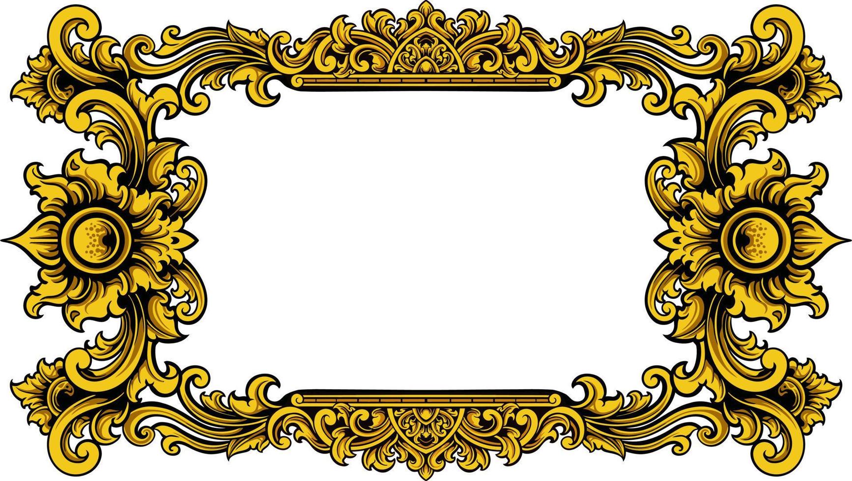 romantic classic engraved frame vector design