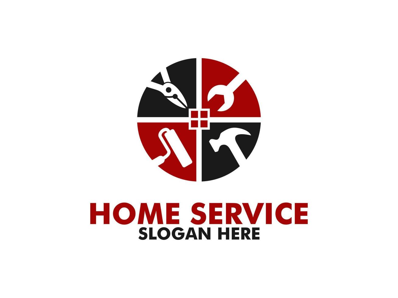 Home service vector logo template. this design suitable for home services and repair