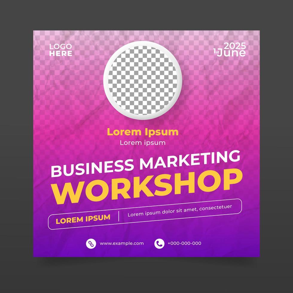 Purple Business Seminar Flyer or Social Media Banner vector