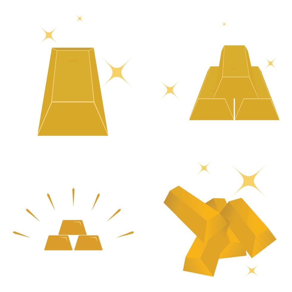 gold bar icon vector