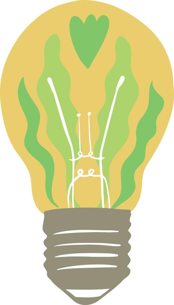 Nature lighting bulb illustration vector