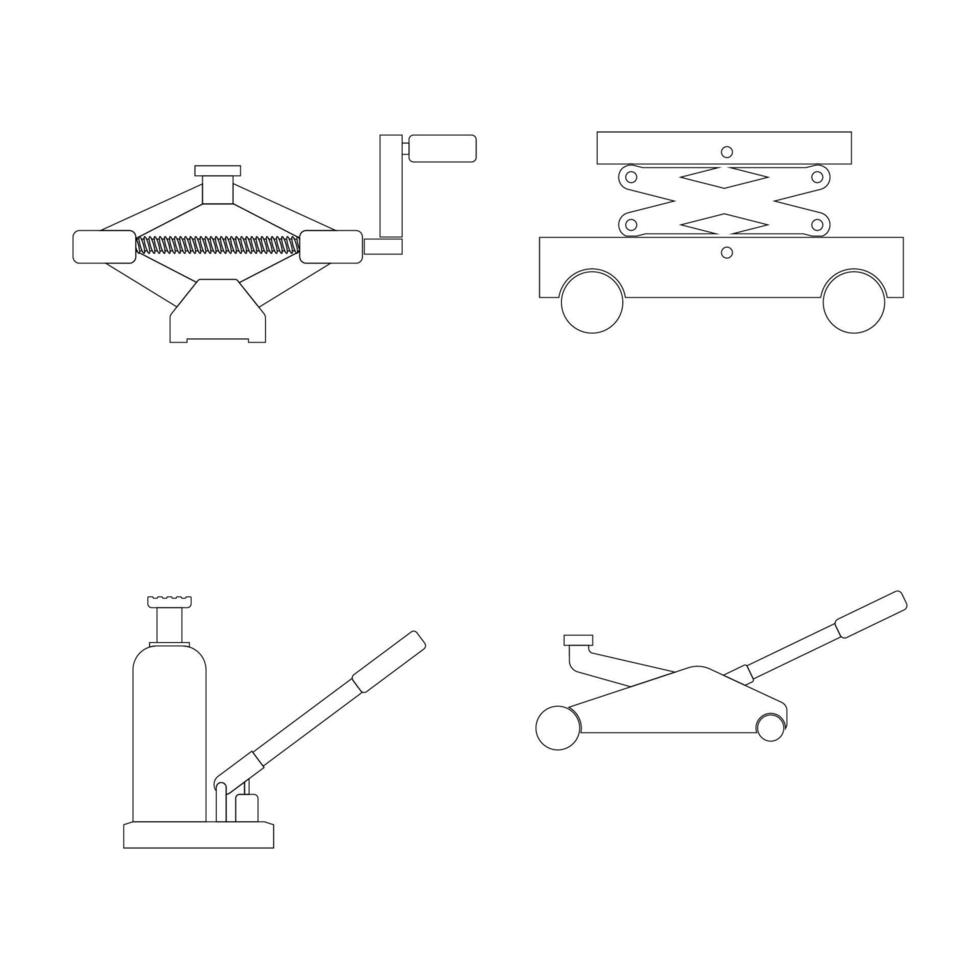 car jack icon vetor vector