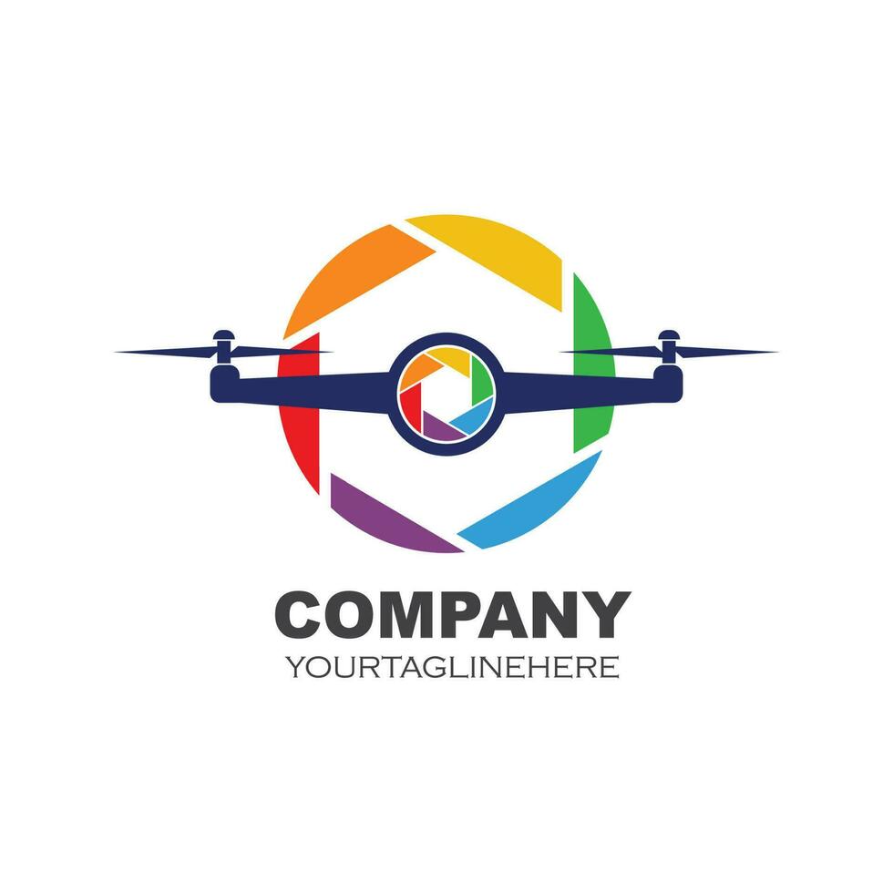 drone icon logo vector illustration design