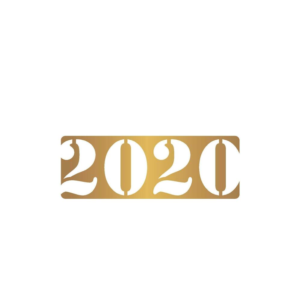 2020 new year icon vector illustration