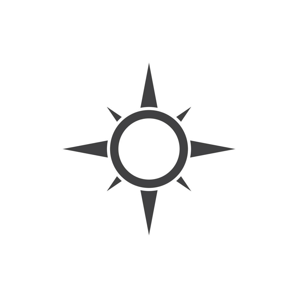 Brújula flecha logo vector tempate ilustracion
