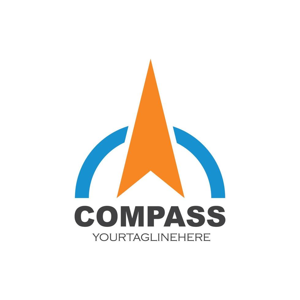 compass arrow  logo vector tempate ilustration