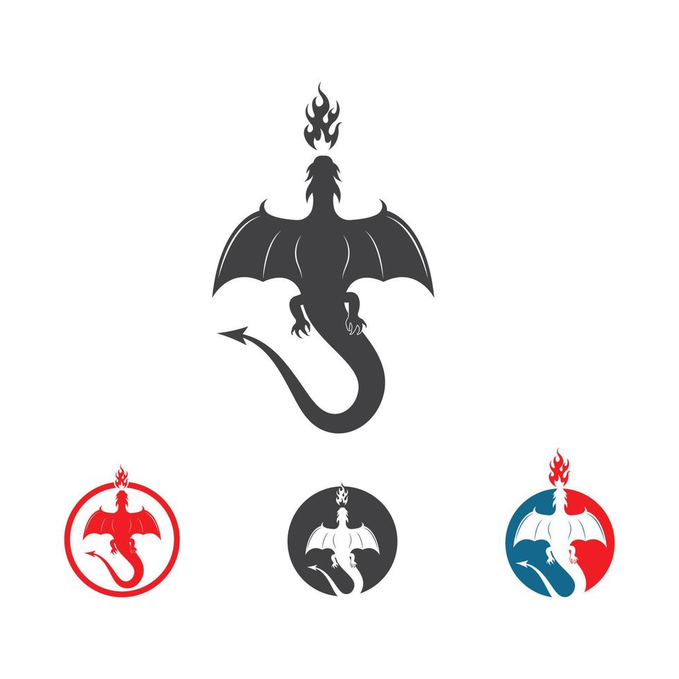 Dragon logo template vector design