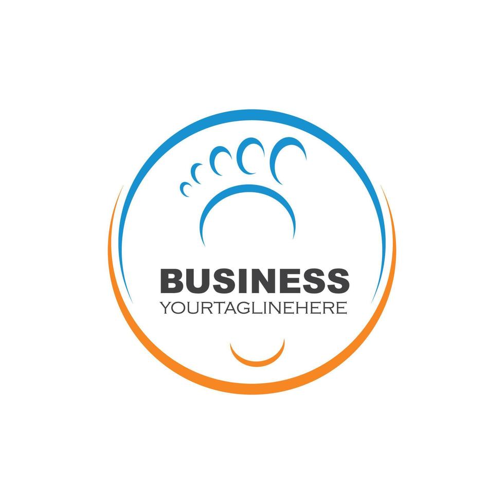 pie ilustracion logo vector para negocio masajista diseño