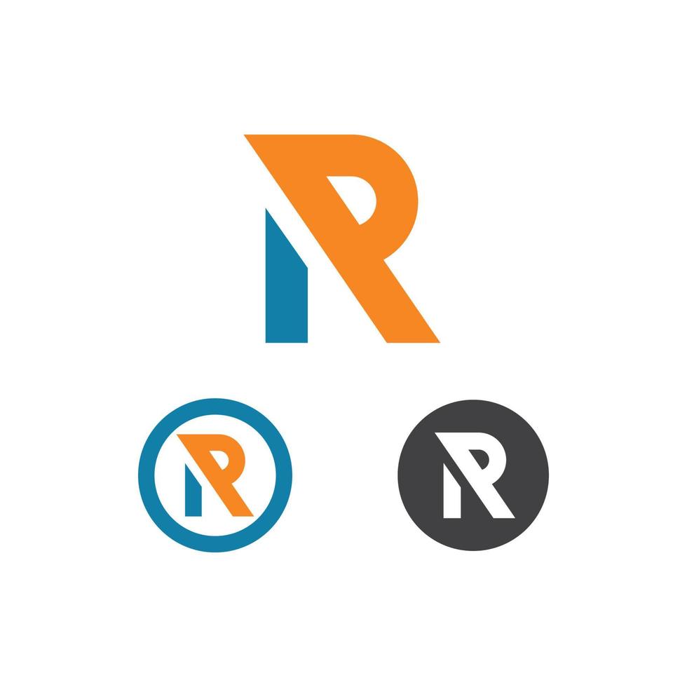 r letra logo negocio vector