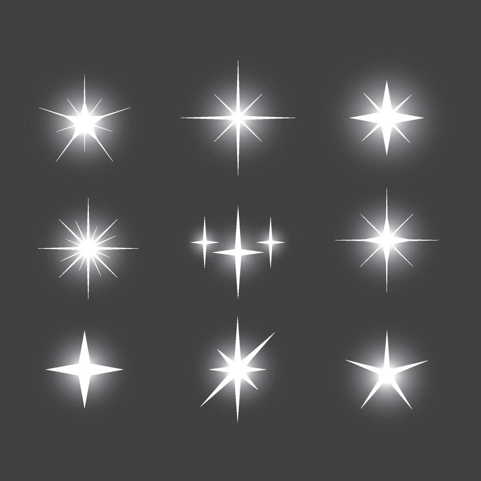 Diseño de ilustración de vector de estrella de luz brillante