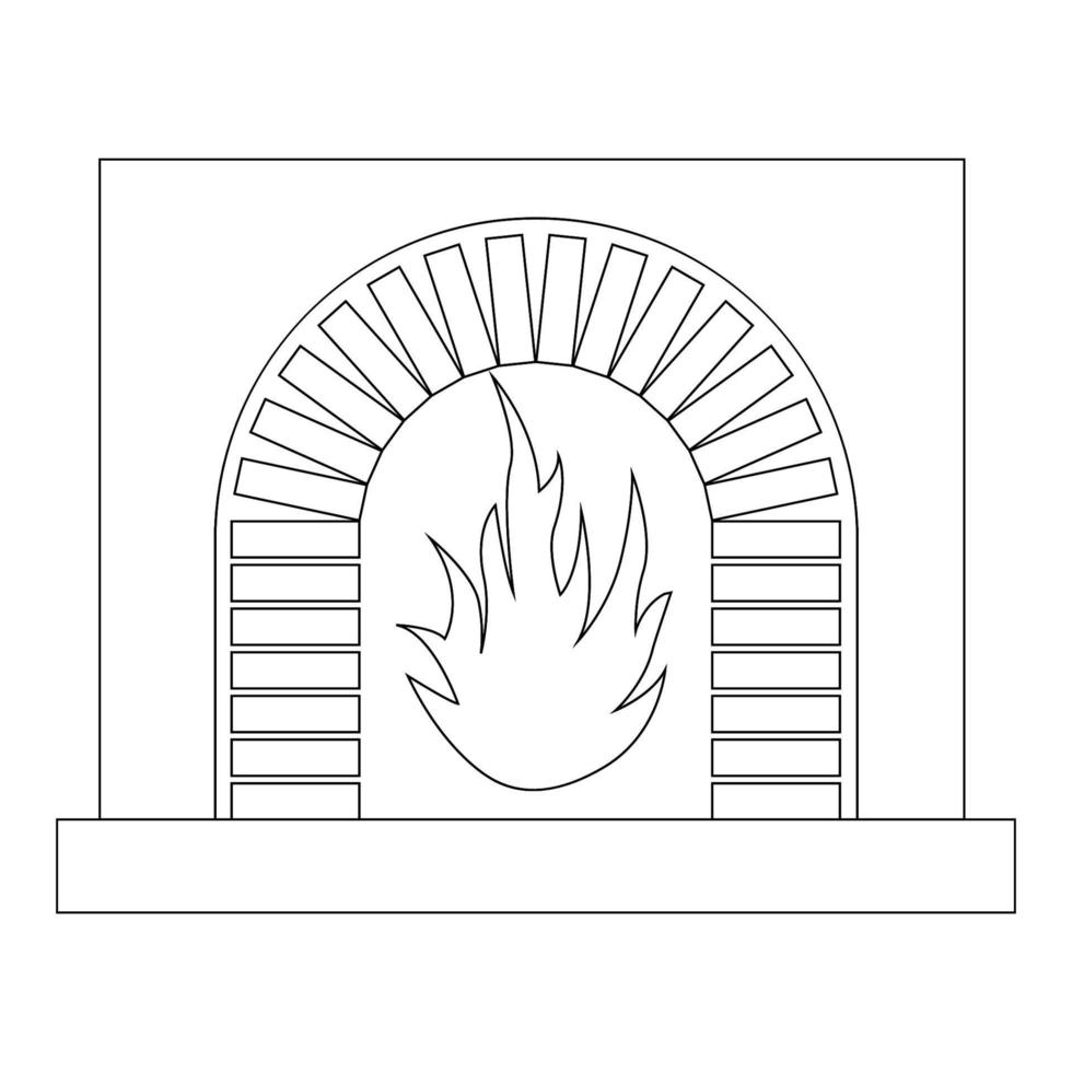 vector de icono de chimenea