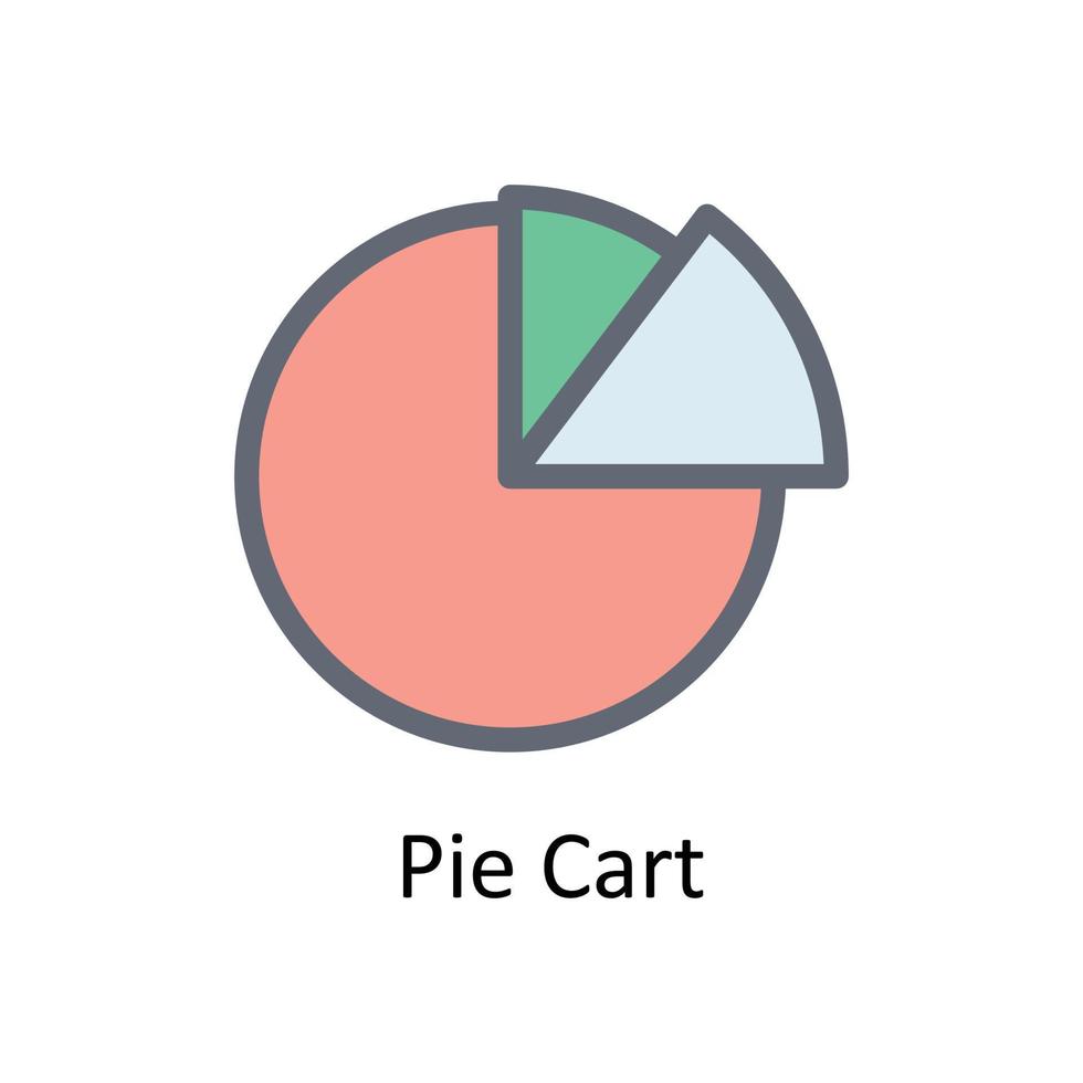 Pie Cart Vector Fill outline Icons. Simple stock illustration stock