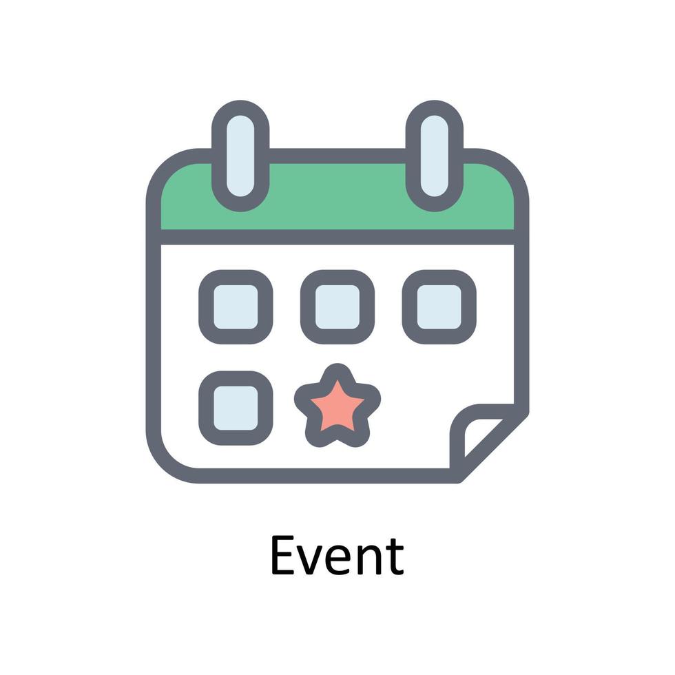 Event  Vector Fill outline Icons. Simple stock illustration stock