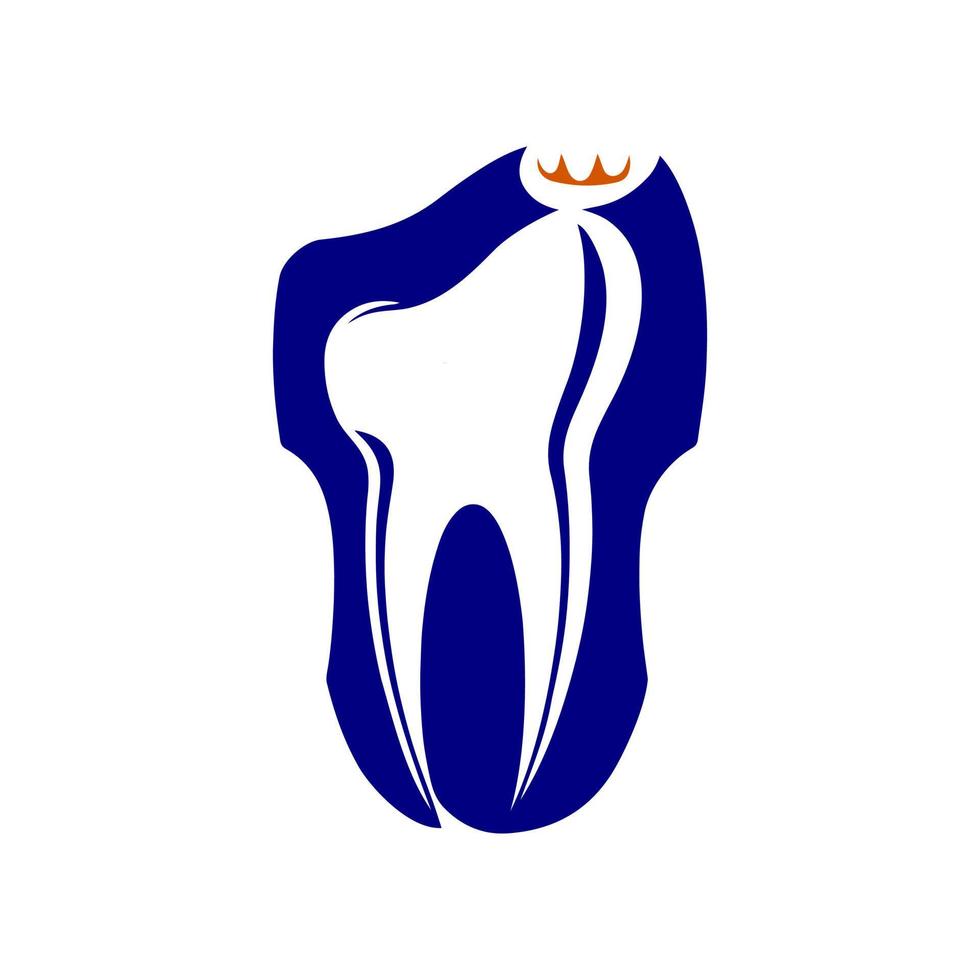 Dental health concept - Tooth with cavity. Vector illustration for dental logo on white background.