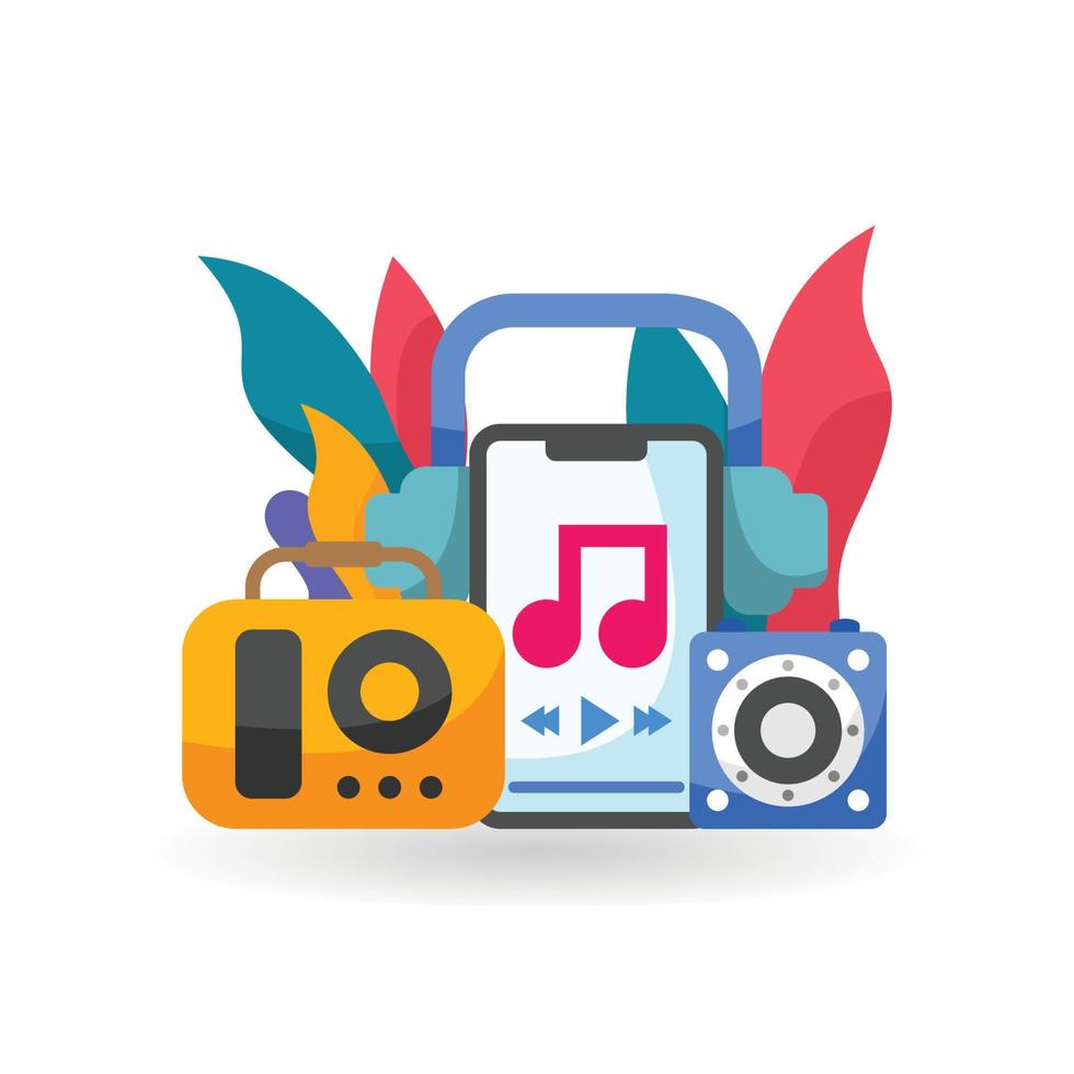 Music Flat Design Illustration vector