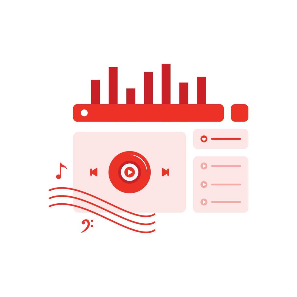 Music Flat Design Illustration vector
