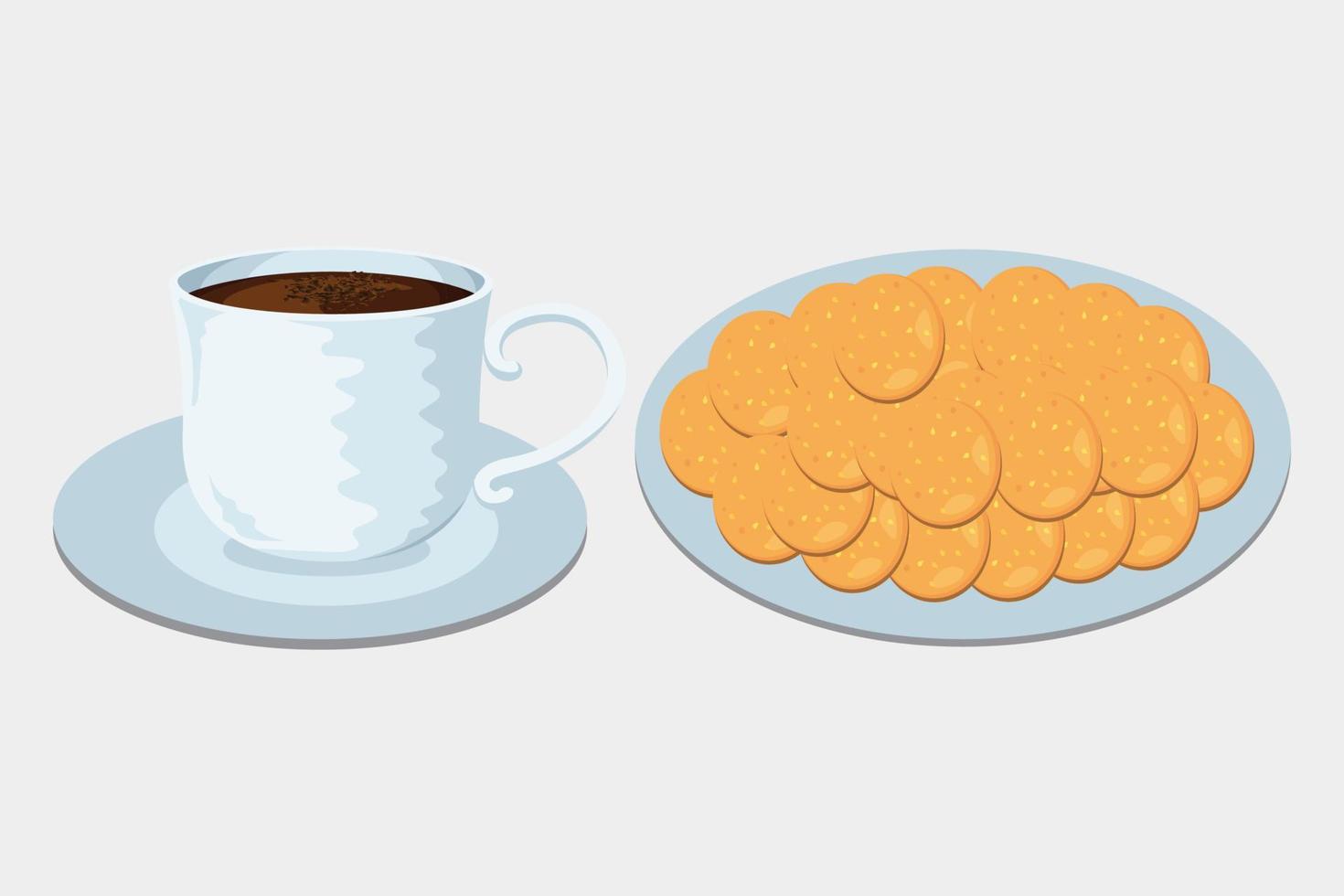 Vector free vector cookies and coffee