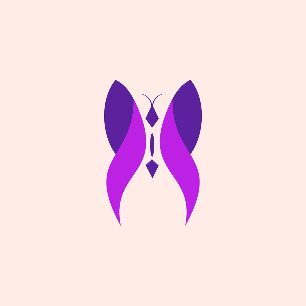 Butterfly on white background template, design vector