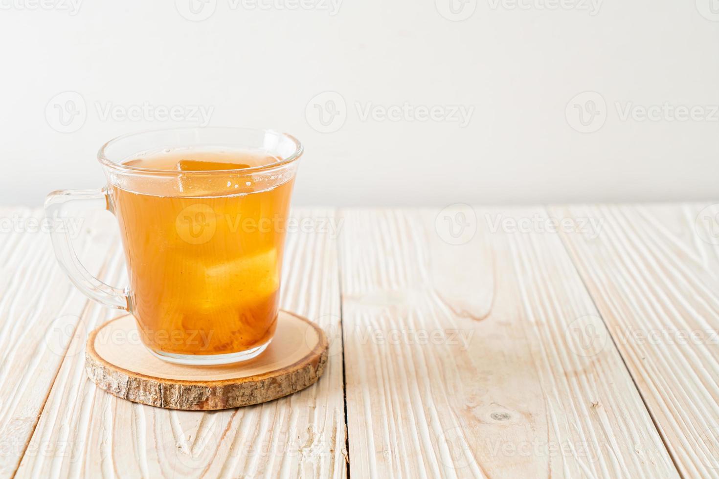 Delicious sweet drink tamarind juice and ice cube photo