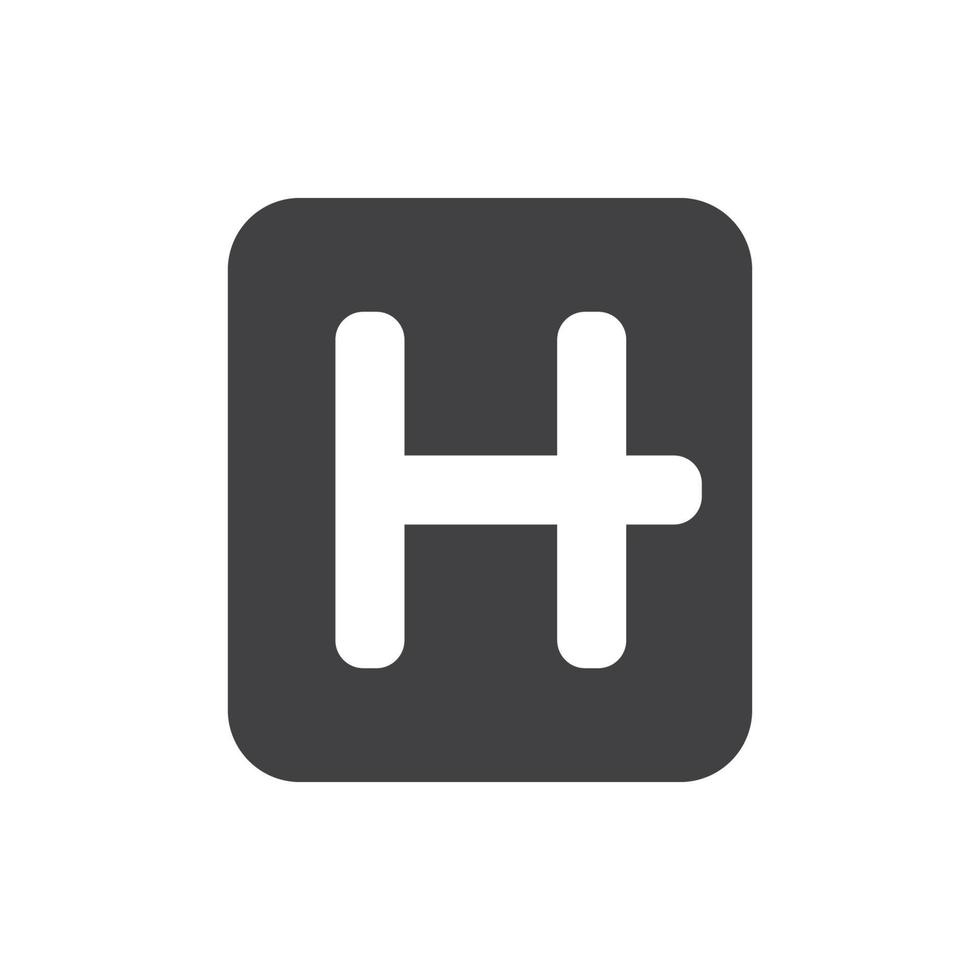 h letra logo icono ilustración vector