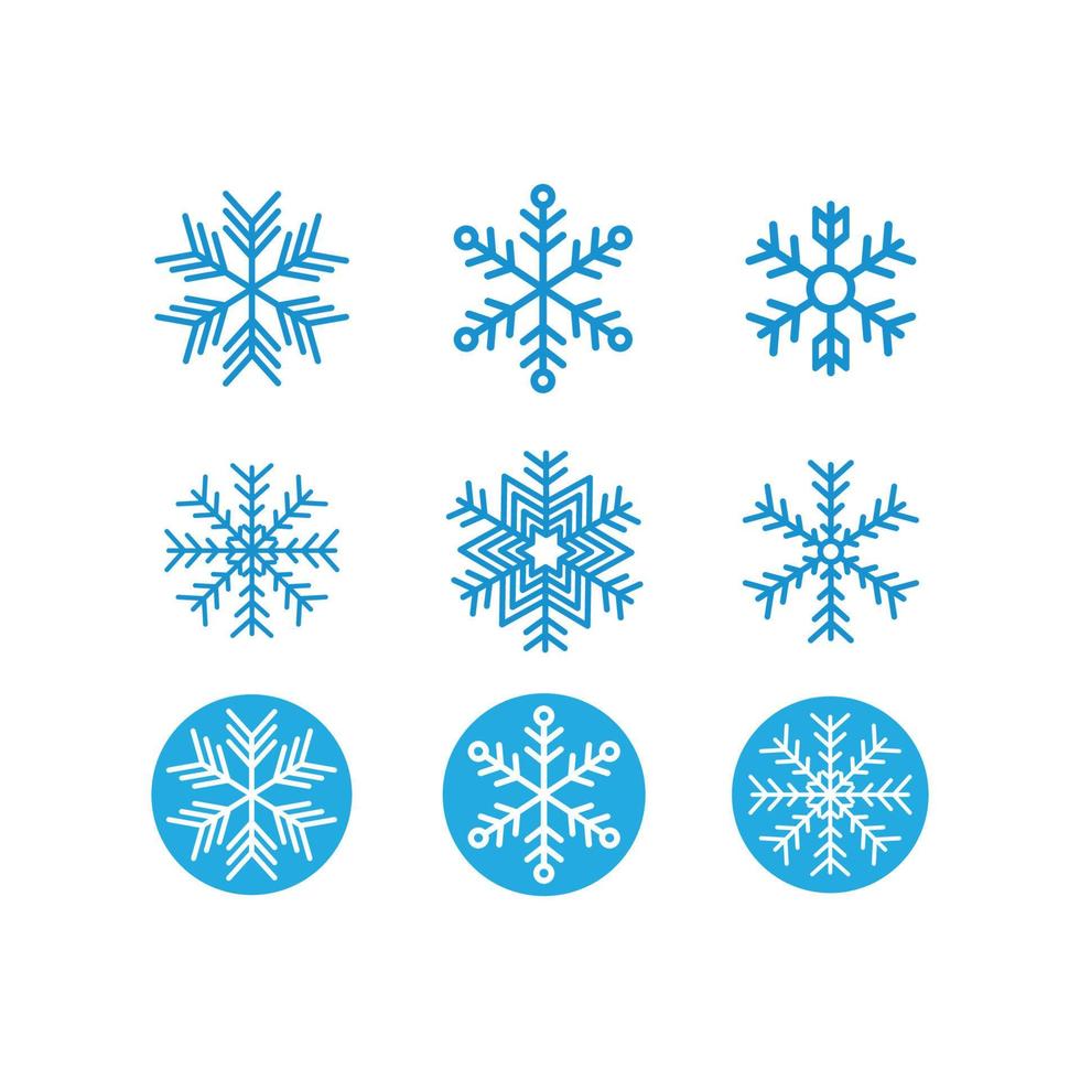 copo de nieve logo icono vector ilustración diseño