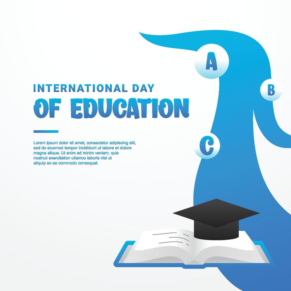 dia internacional de la educacion vector