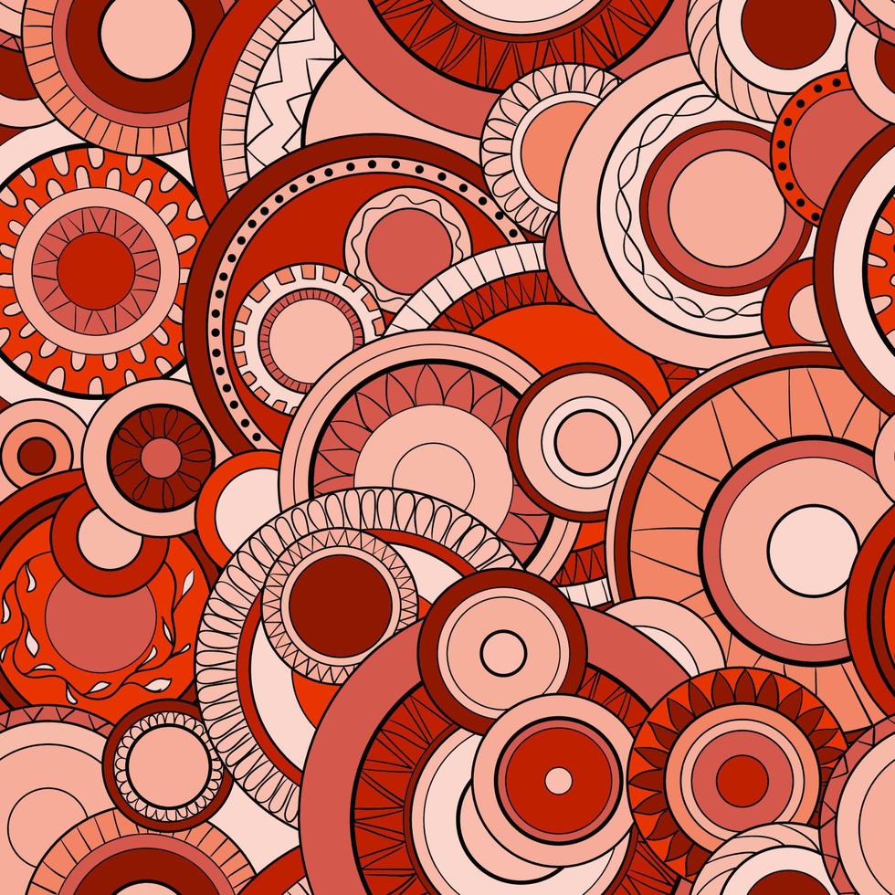 Seamless background with geometric pattern. Oval and circle shapes vector