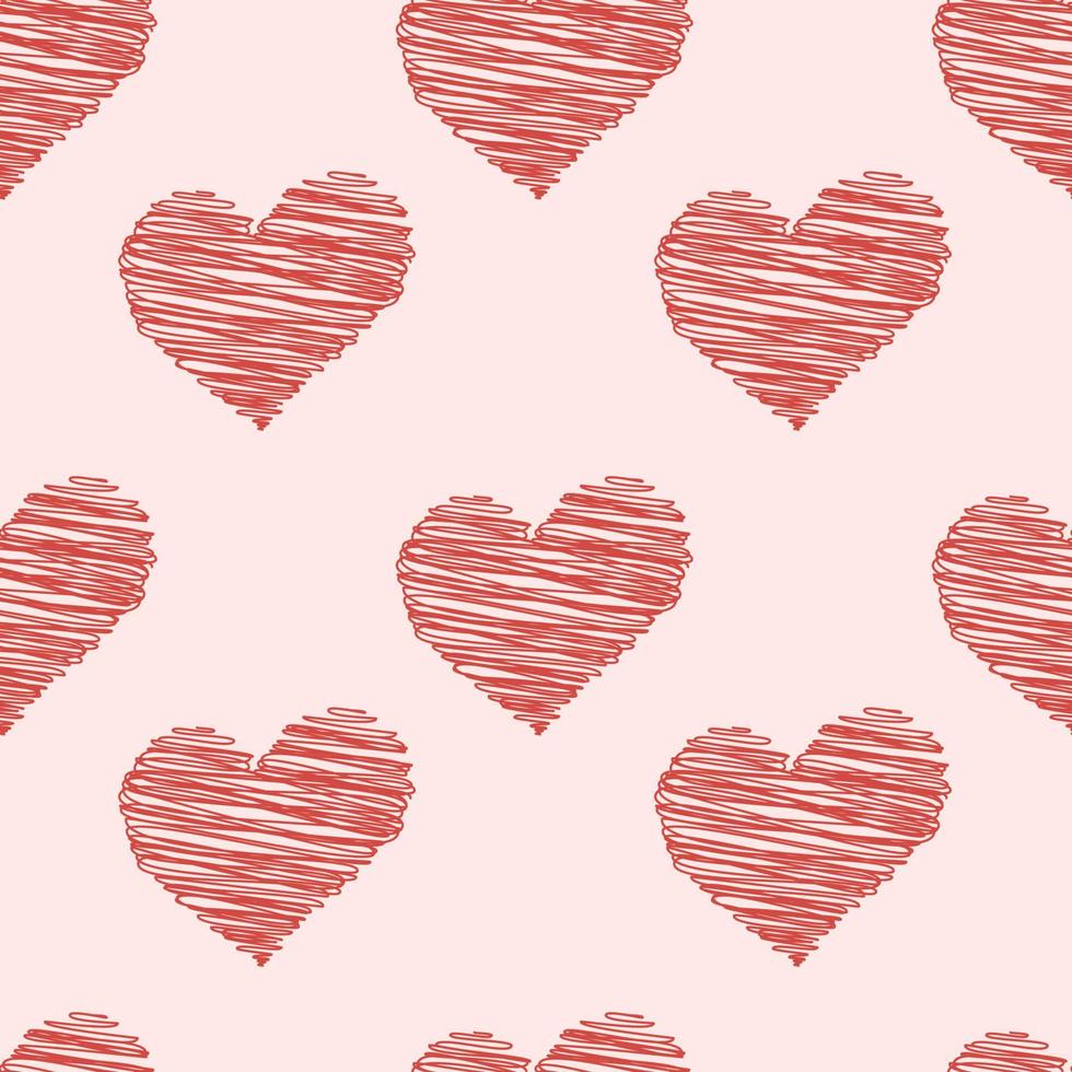 Abstract seamless heart pattern. vector