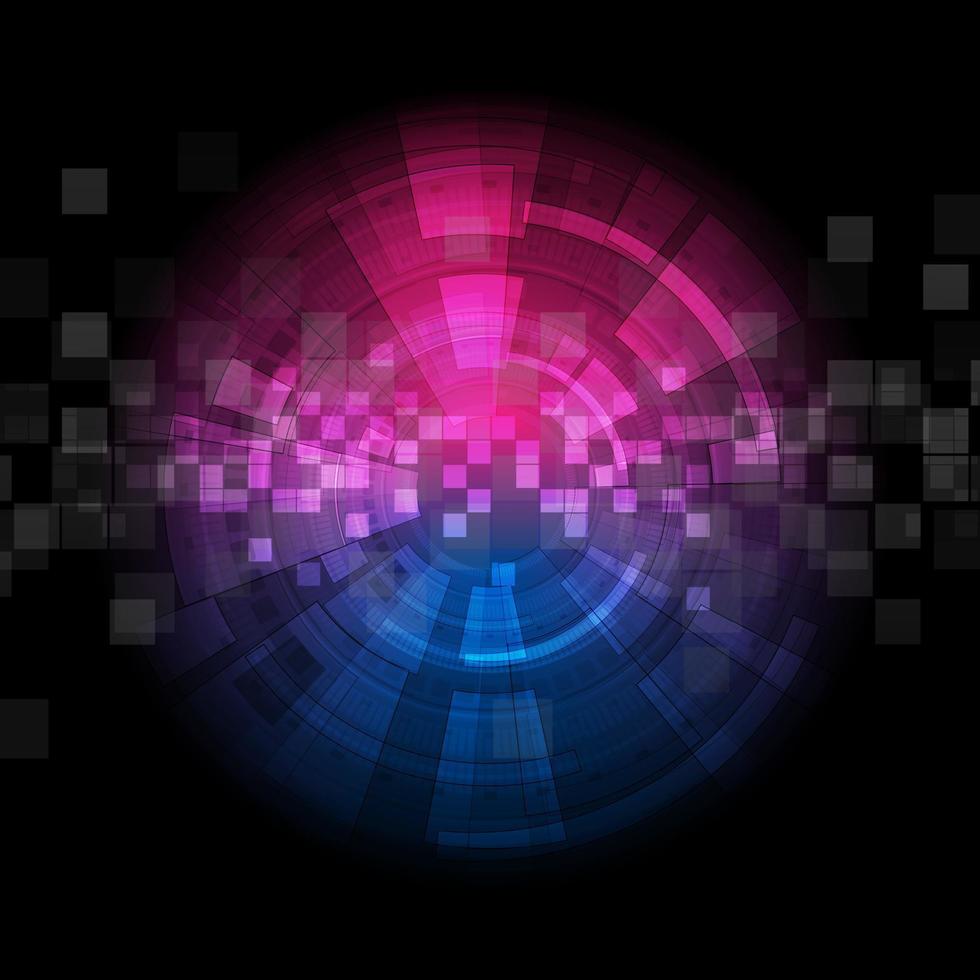 Abstract blue purple neon futuristic technology background vector