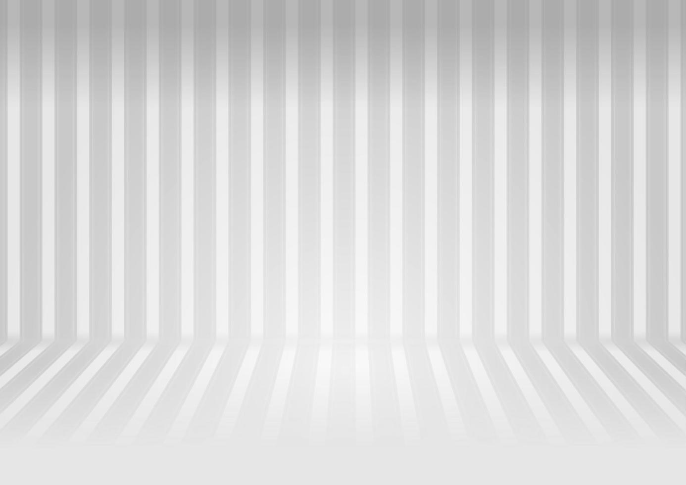 Grey white striped wall and floor abstract background vector