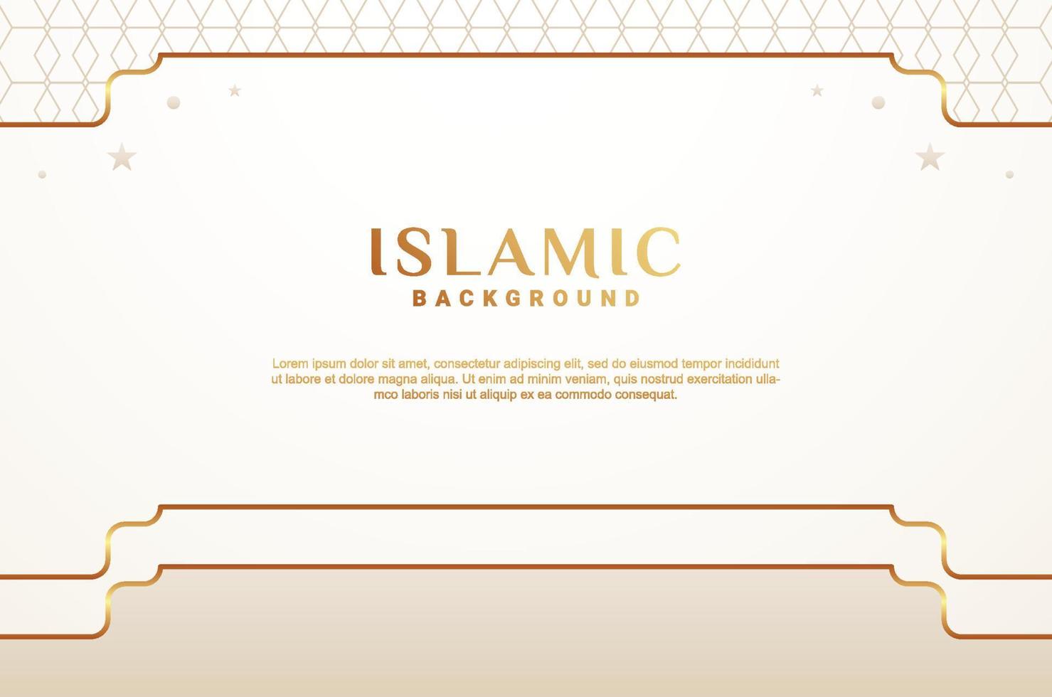 Islamic Gradient Ornament Luxury Background vector