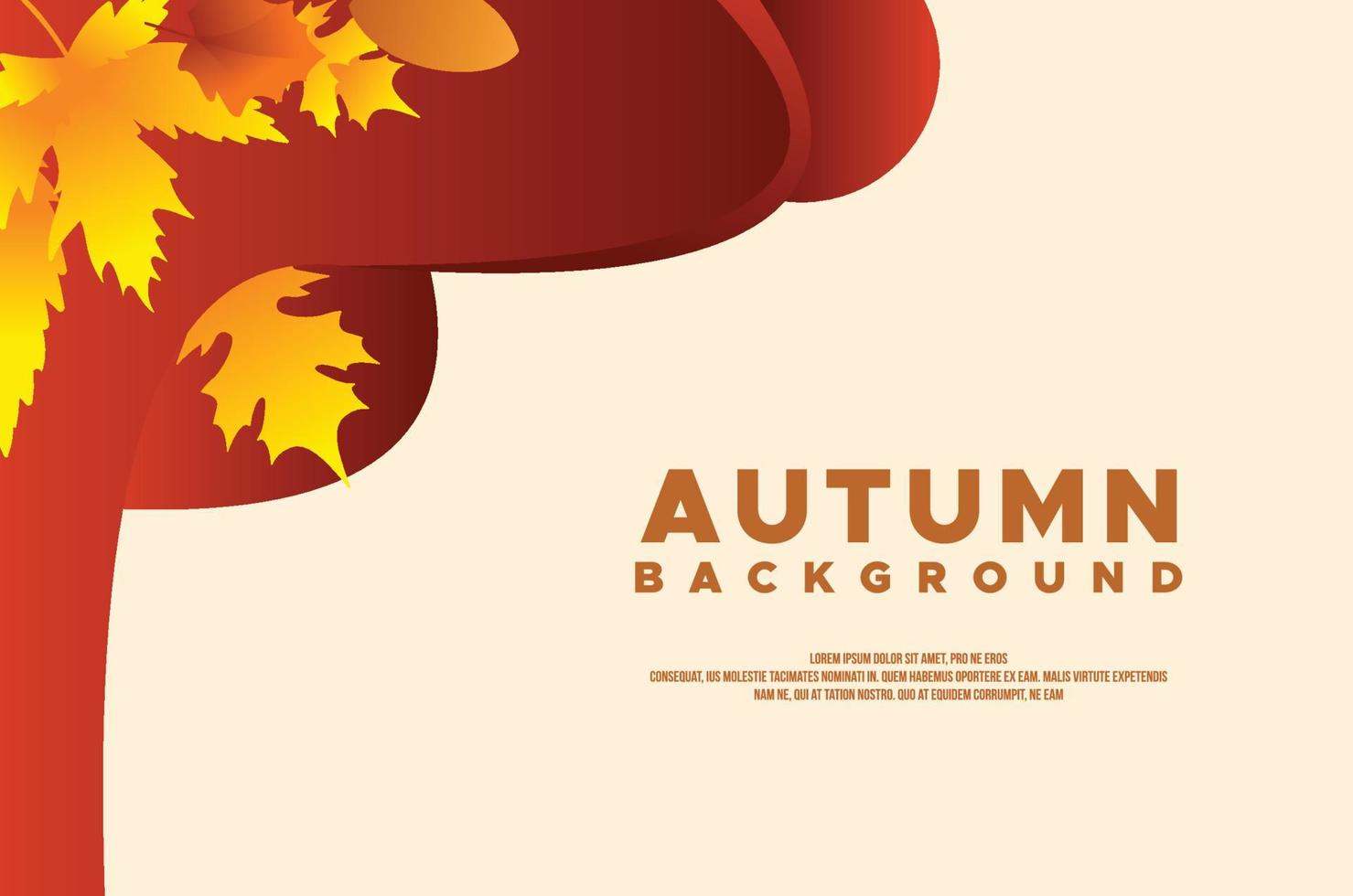 Flat Autumn Leaves Background Design vector