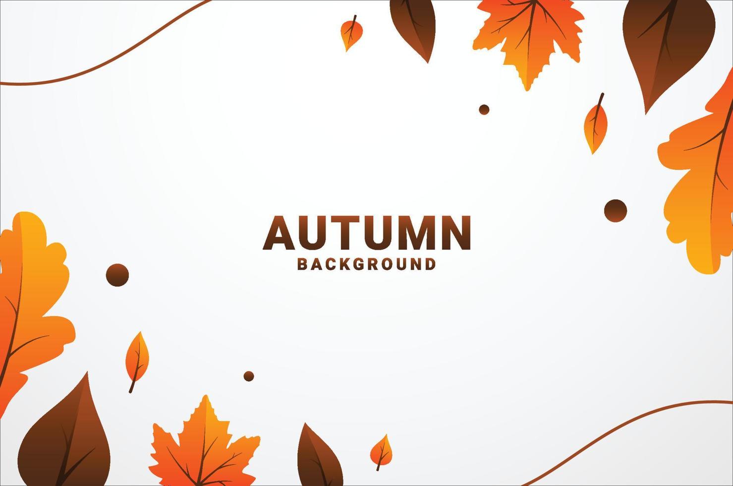 plano otoño hojas antecedentes diseño vector