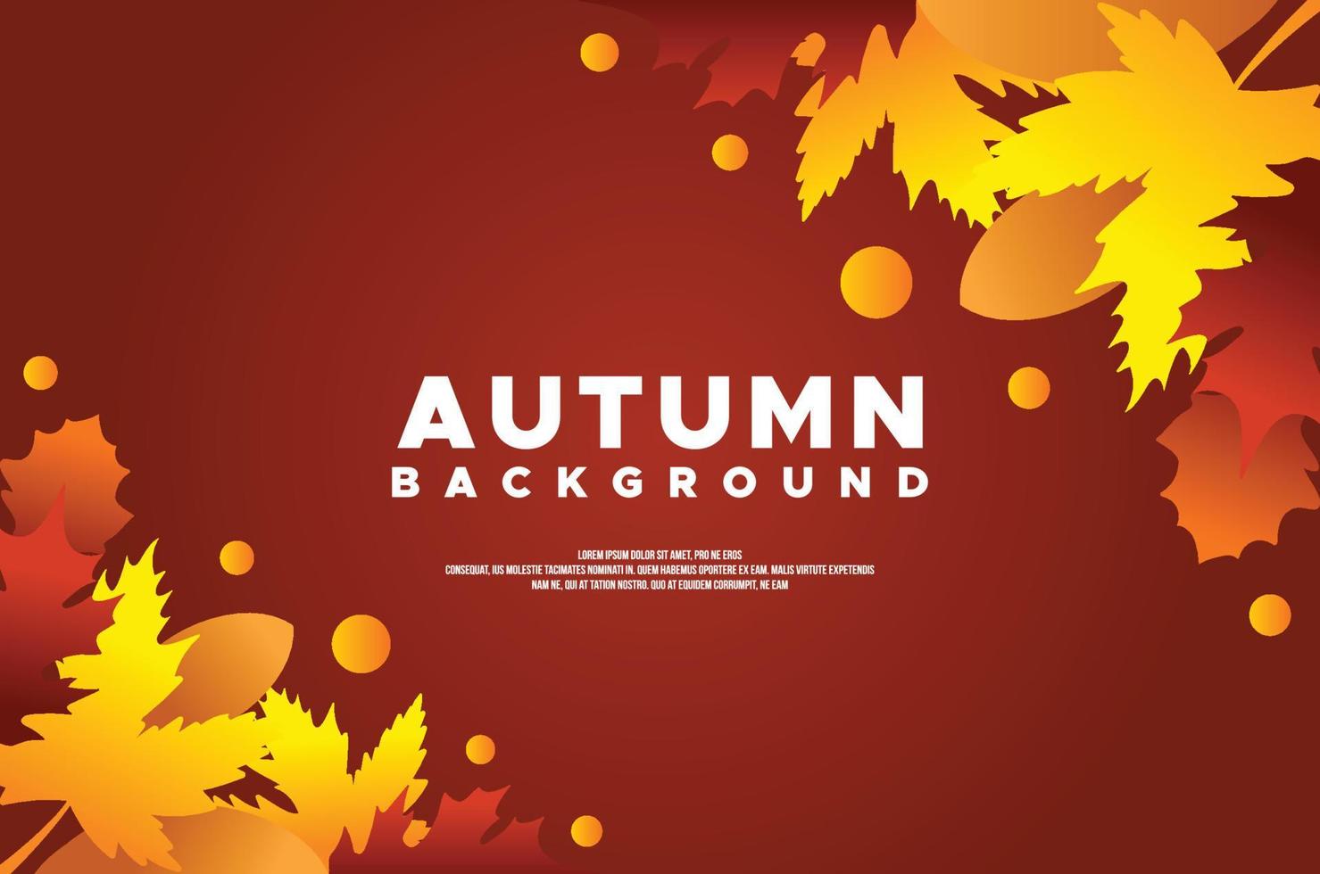 Flat Autumn Leaves Background Design vector