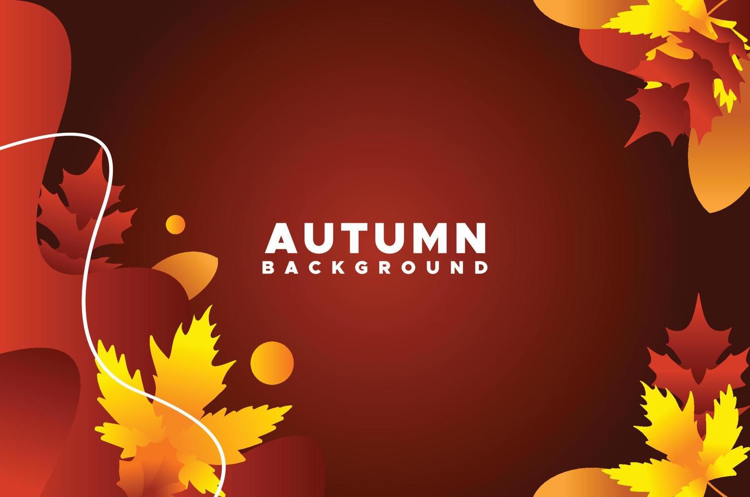 Flat Autumn Leaves Background Design vector