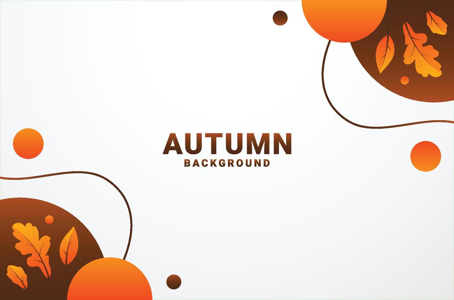 Flat Autumn Leaves Background Design vector