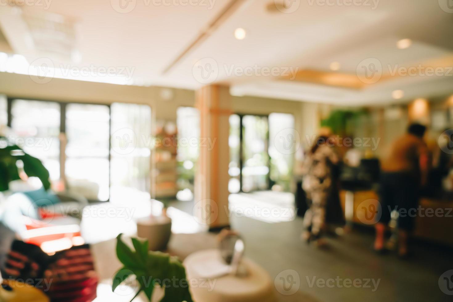 abstract blur hotel lobby for background photo
