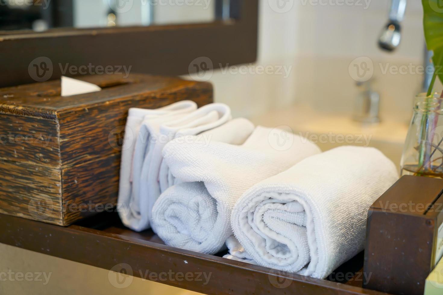 hand towel at the basin photo