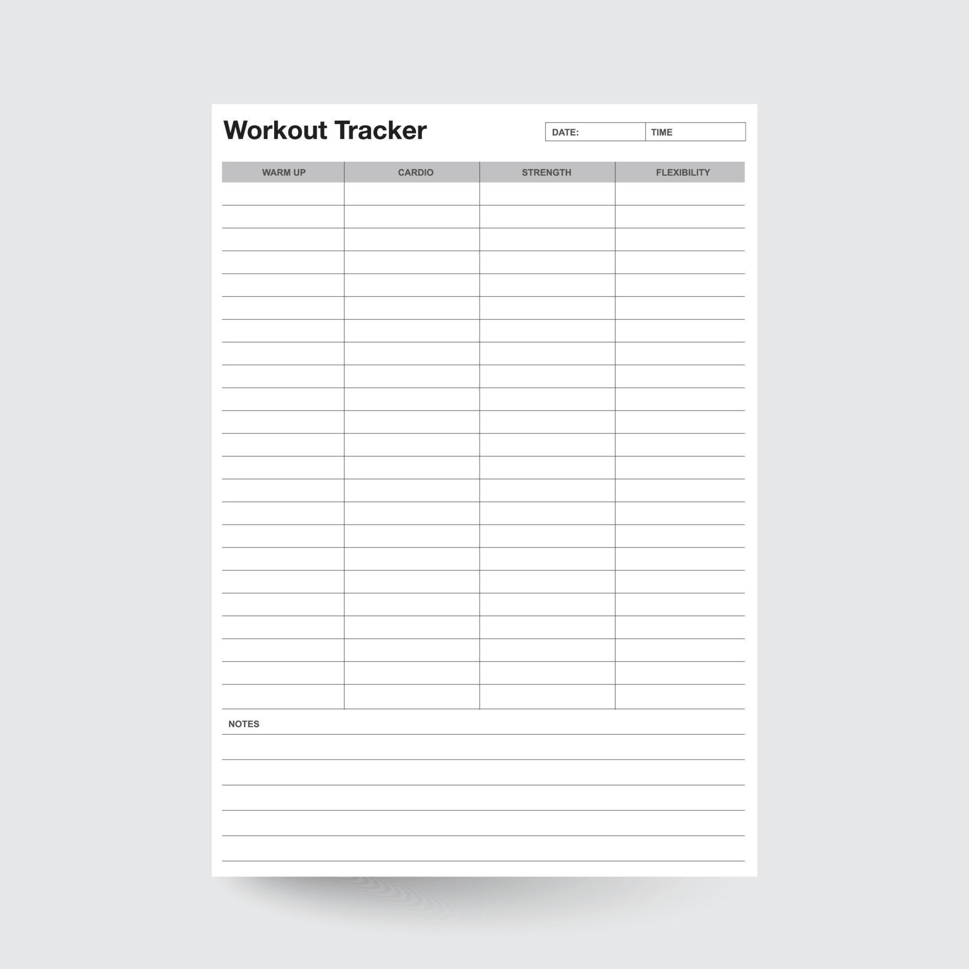 Workout Tracker Printable,Workout Log,Workout Planner,Fitness Planner