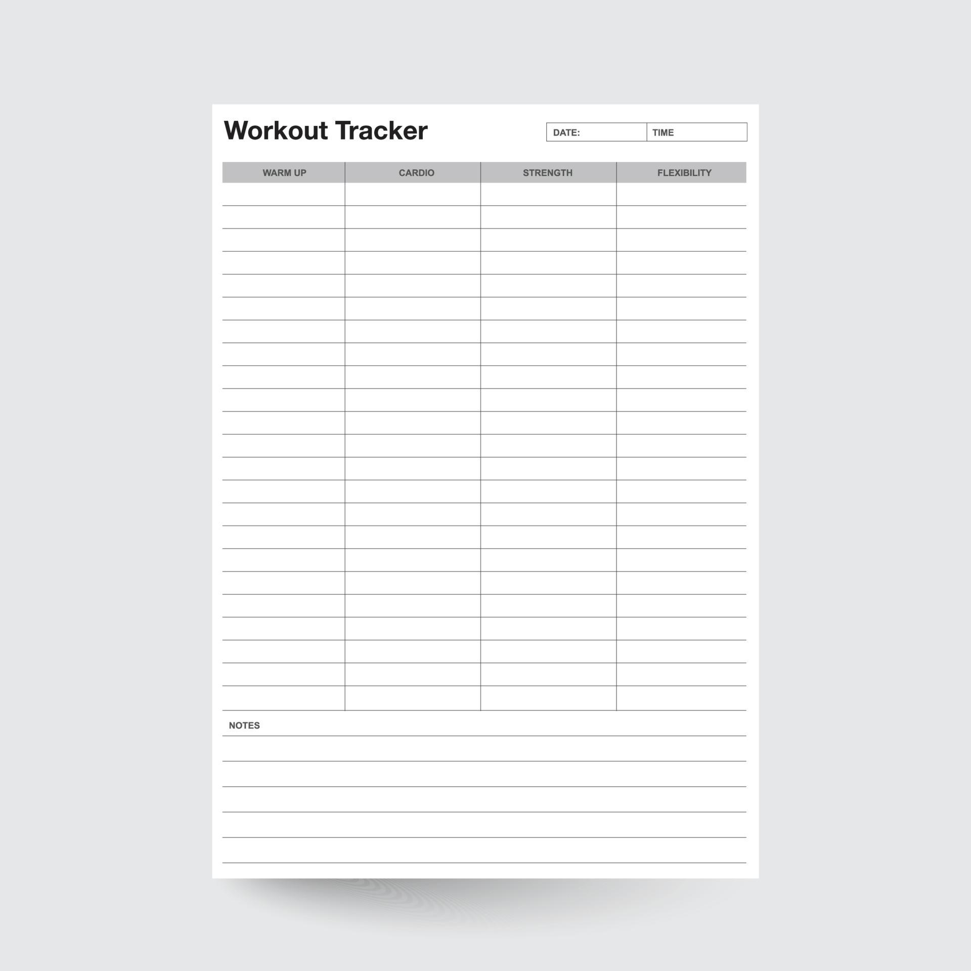 Workout Tracker Printable Workout Log Workout Planner Fitness Planner Workout Tracker Printable Workout Log Workout Planner Fitness Planner