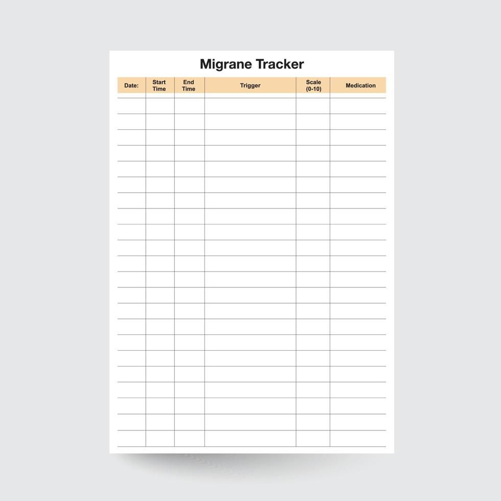 Migraine Tracker,Migraine Chart,Headache Tracker,Migraine Journal,Migraine Recorder,Migraine Dairy,Migraine Chart, Migraine Headache,Migraine Functional,Migraine Pain Sheet,Migraine Insert 21957472 Vector Art at Vecteezy for Free Printable Printable Migraine Diary Worksheets