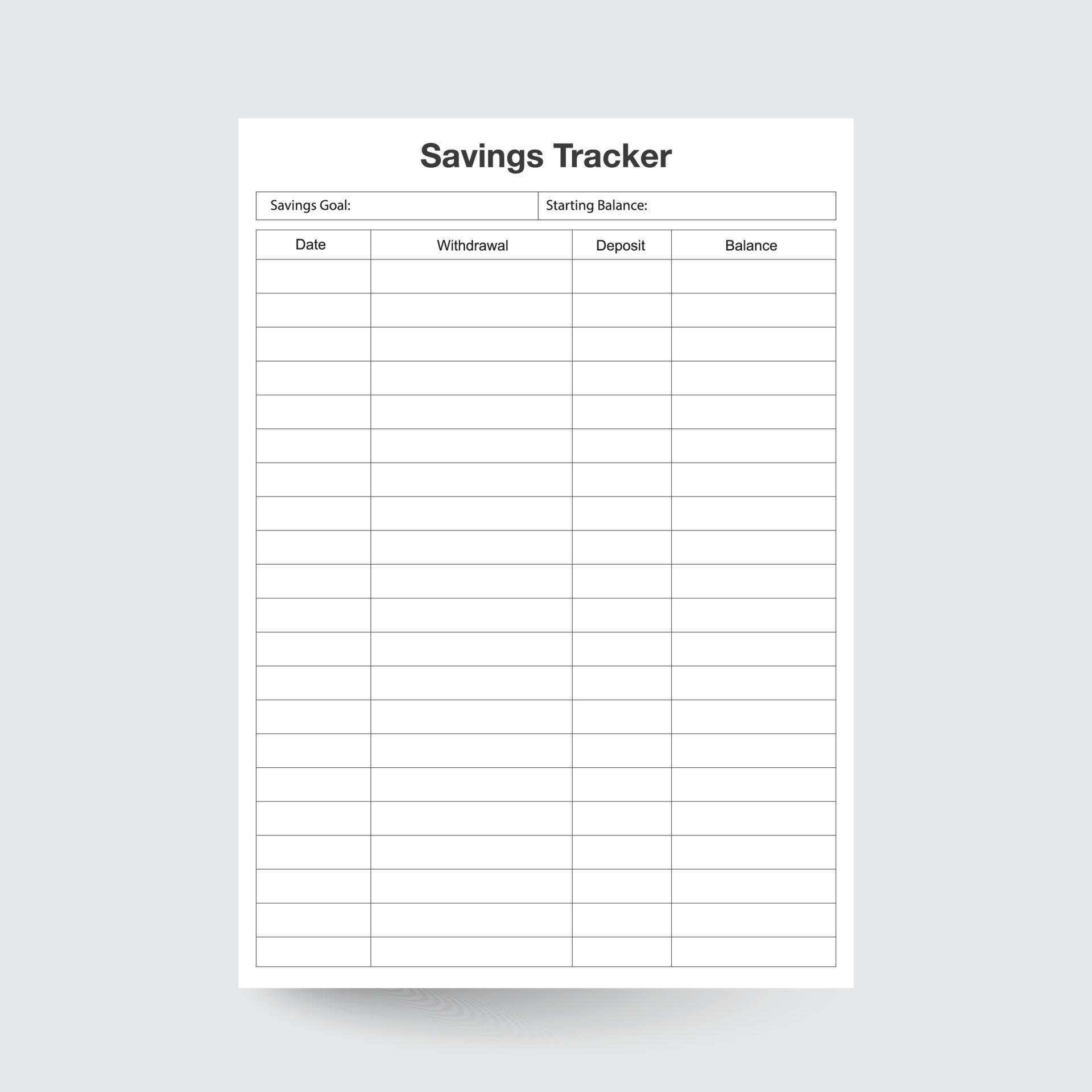 Savings Tracker,Savings Planner,Savings Printable,Money Tracker,Savings